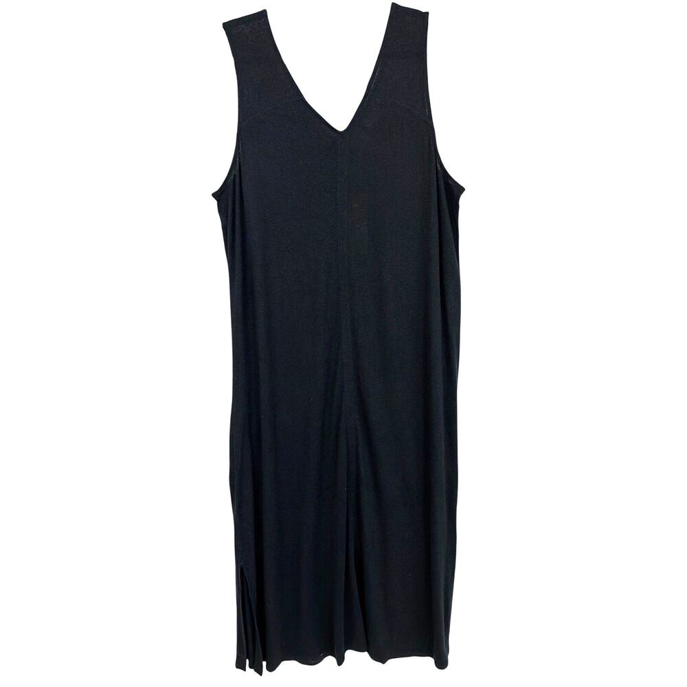 NWT C&C California Black Linen Blend Sleeveless Maxi Dress Size XL